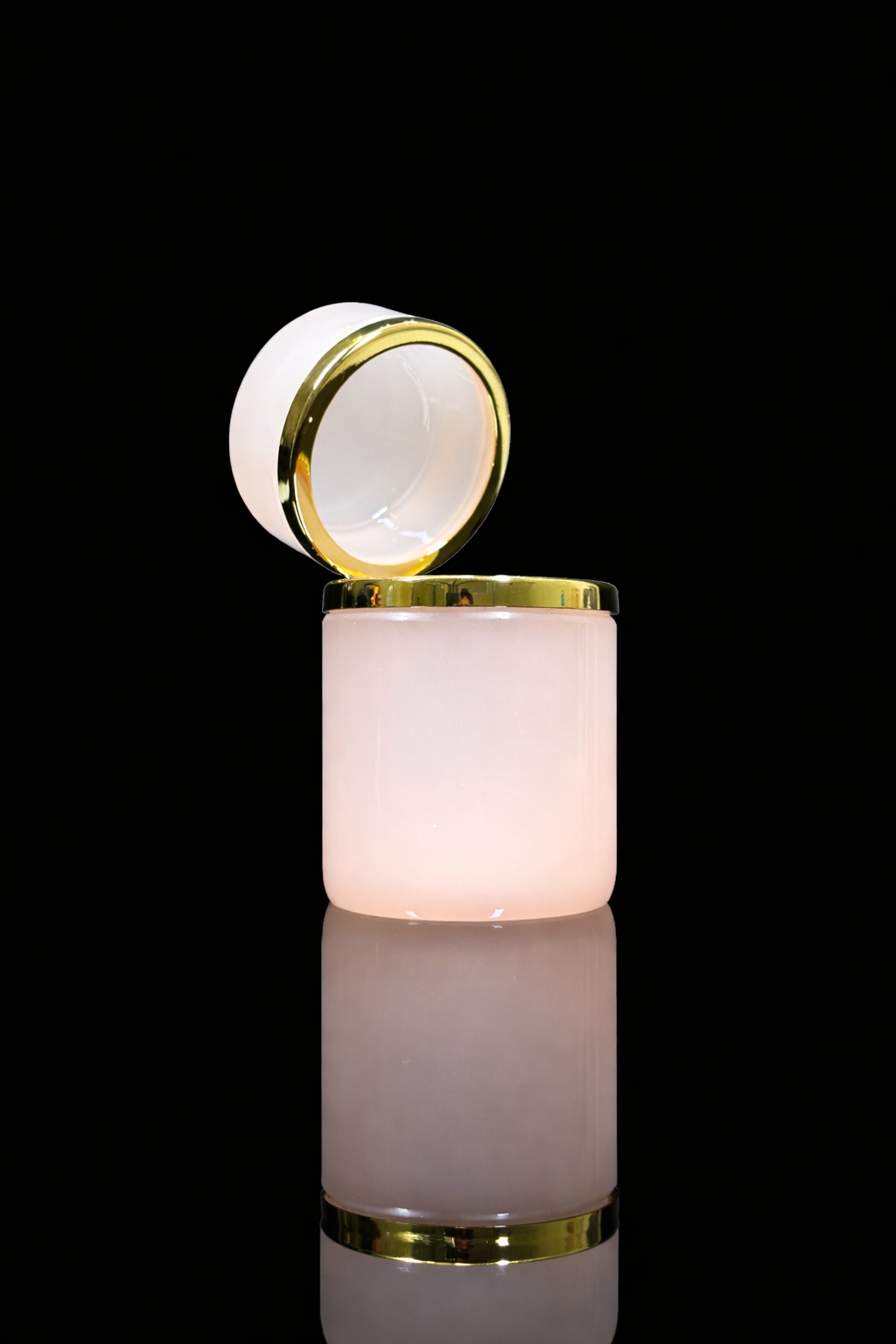 Antique French Pink Opaline Cylinder Casket