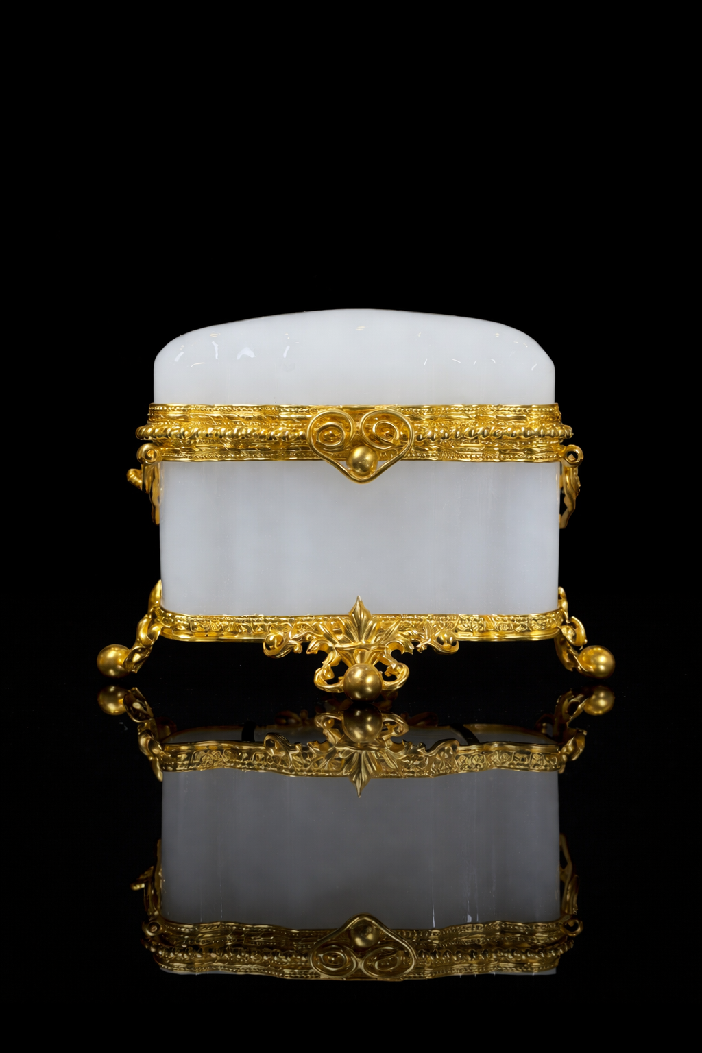 Fine French Opaline & Doré Bronze Casket
