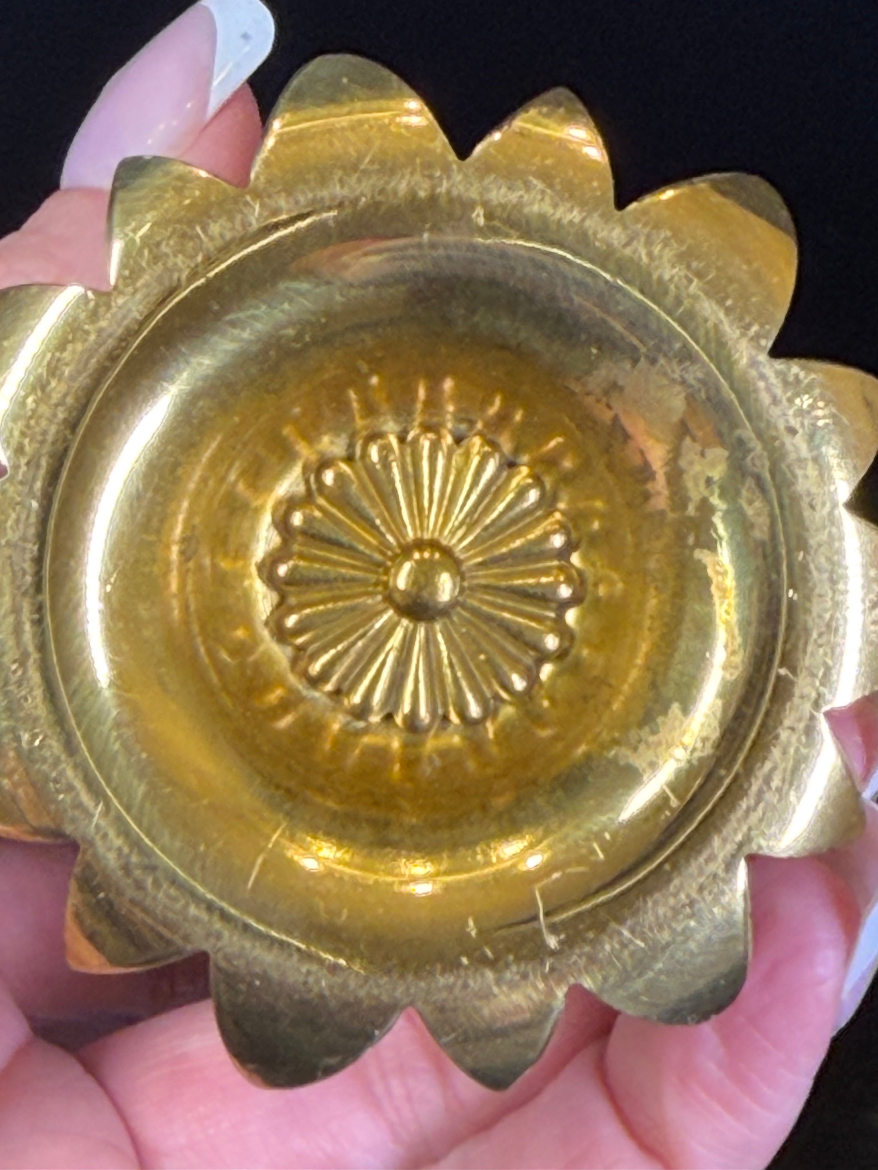 Boule De Savon Opaline Glass Cup on Gilt Bronze