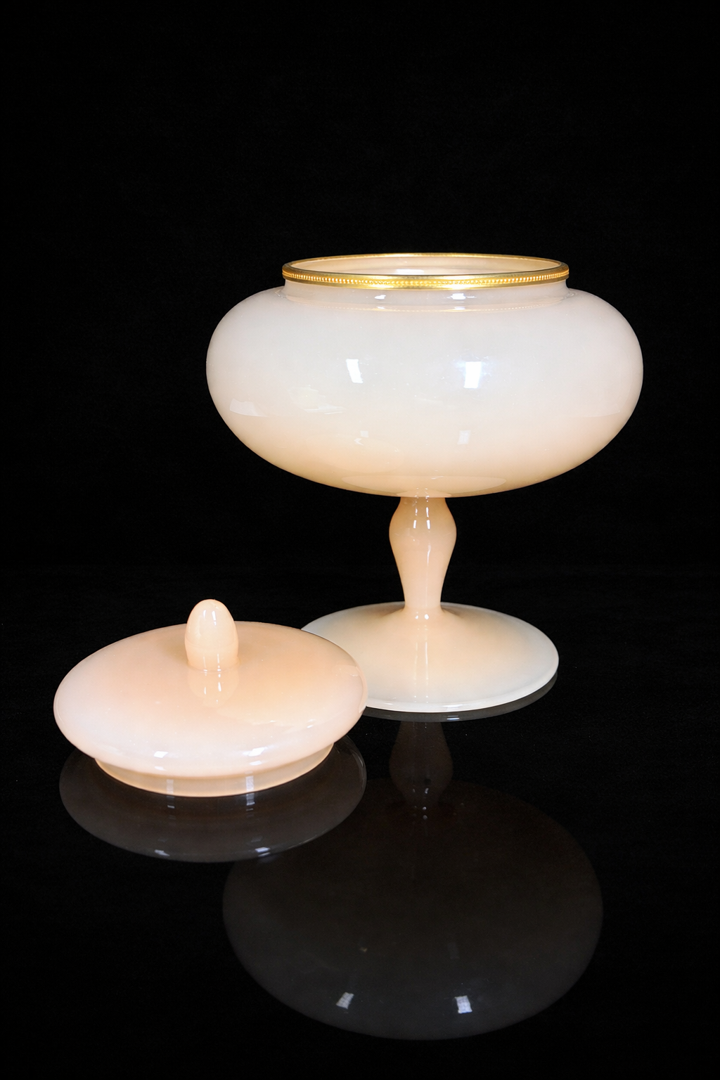 Large Vintage Murano Pink Opaline