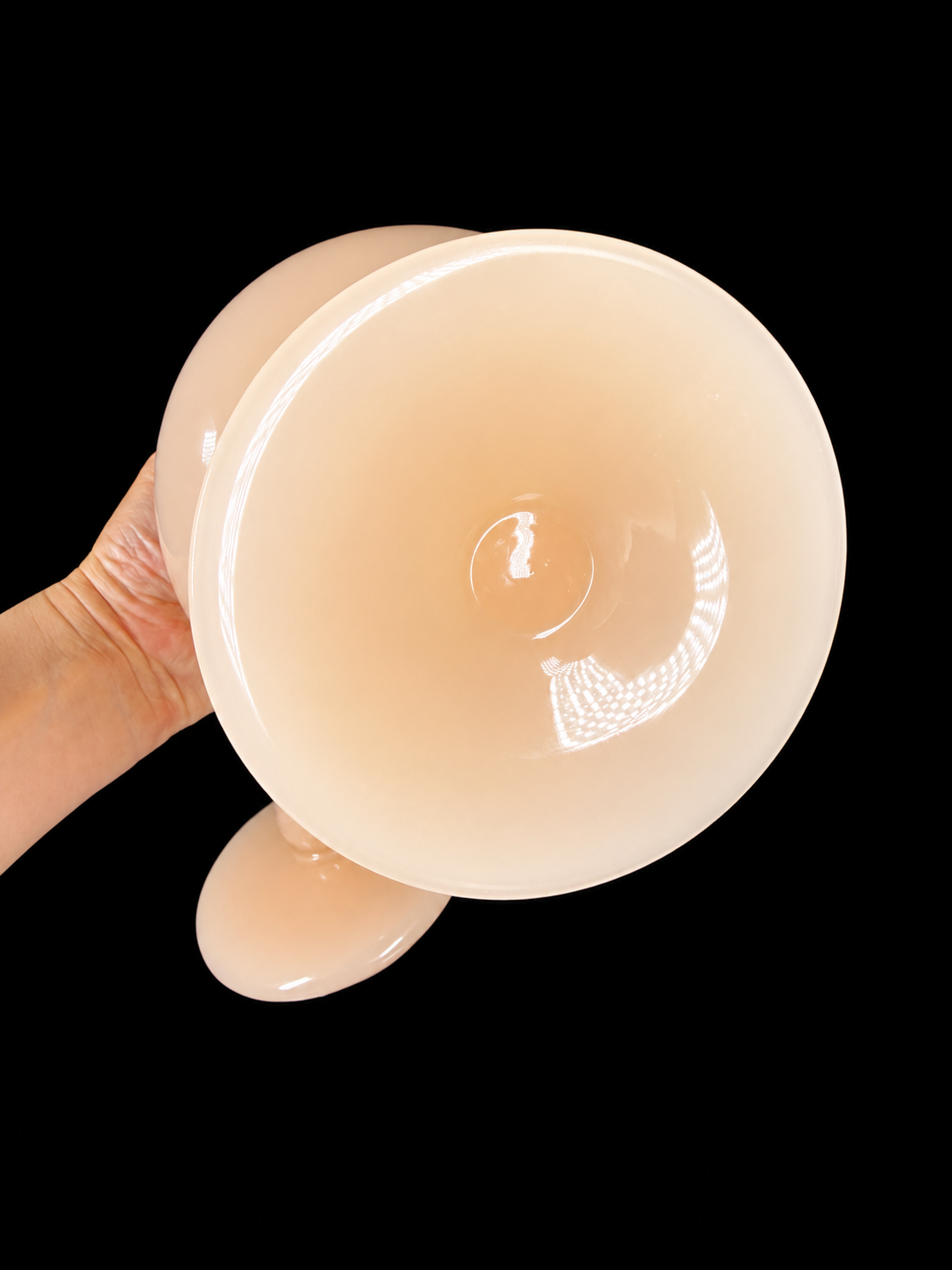 Murano Vintage Blush Pink Lidded Opaline By Nason
