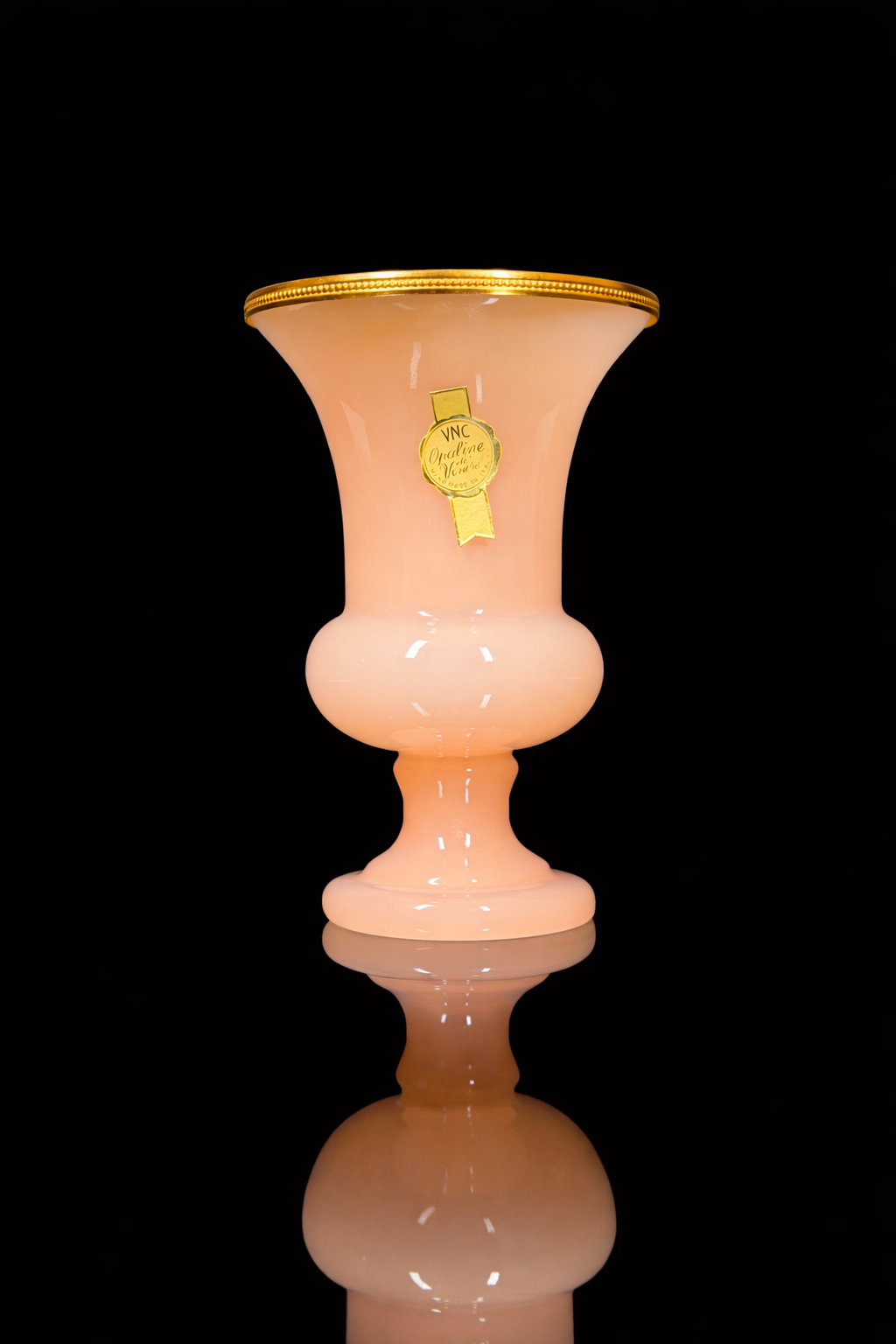 Vintage Murano Italian Pink Opaline Vase