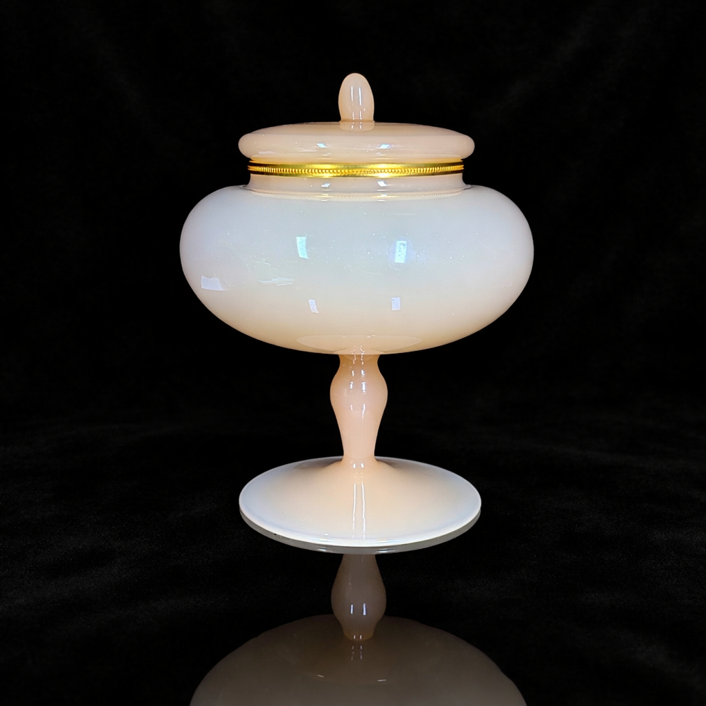 Large Vintage Murano Pink Opaline